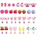 Aneco 16 Pairs Jewelry Clip on Earrings Girls Play Earrings Princess Earring Dress up Accessories for Party Favor Packed in 2 Clear Boxes