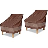 DUCKCOVERS Ultimate Waterproof 36 Inch Patio Chair Cover, 2 Pack, Outdoor Patio Chair Covers