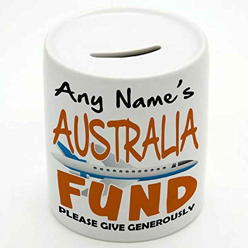 grabmybits Personalised Travel Fund Money Box - Australia