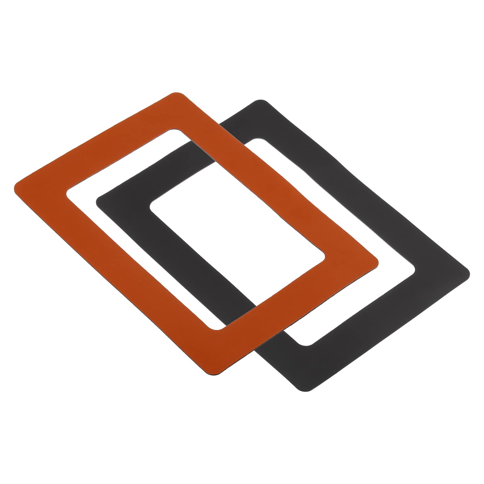 PATIKIL Magnetic Picture Frame, 2 Pack Magnetic Photo Frame Picture Holder Holds 4x6 Inch Photos for Refrigerator Metal Home Office, PVC Orange