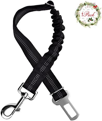 World Backyard Dog Seat Belt, Safety Adjustable Vehicle Leads Elastic Nylon Bungee Buffer 1 Pack