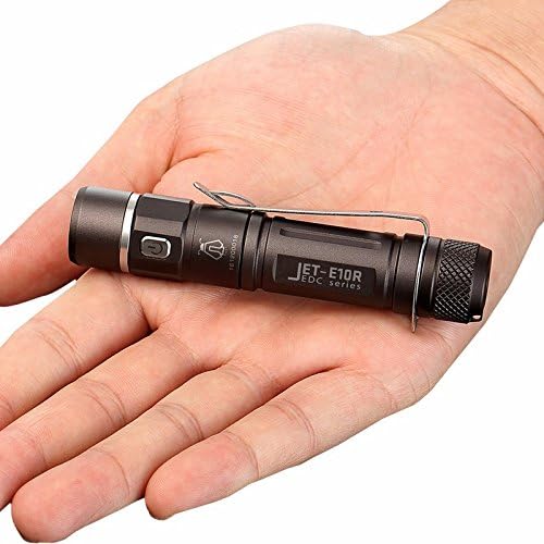JETBeam JET-E10R EDC Series Super Mini USB Rechargeable AA Flashlight Protable Torch Lights waterproof 14450 Battery CREE XP-L HI LED Flashlight