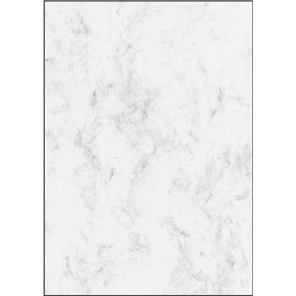 Sigel Design Paper - Grey Marble, A4, 90g, 100 Sheets, Double Sided