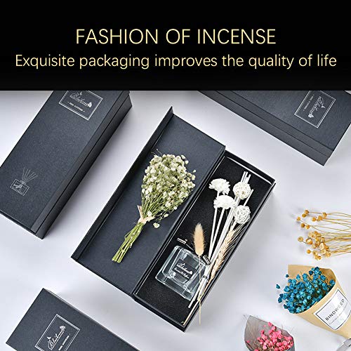 Reed Diffuser Set, Reed Diffuser Sticks Reed Diffuser Oil for Stress Relief Aromatherapy Essential Oil Fragrance Reed Diffuser Oil for Bedroom Bathroom (Lemon)