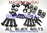 2006 2007 ZX-10R zx10r 154PCS Black Full Complete Fairing Bolt Kit Fasteners Nuts Screws USA