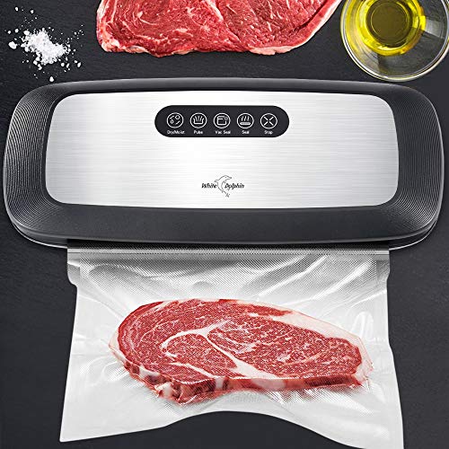 Food Vacuum Sealer White Dolphin Vacuum Sealing System Machine , Dry