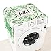 HaloVa Fridge Dust Cover Multi-purpose Washing Machine Top Cover, Universal Sunscreen Cover with Storage Bag for Refrigerator and Washing Machine, Green Leaf, 55