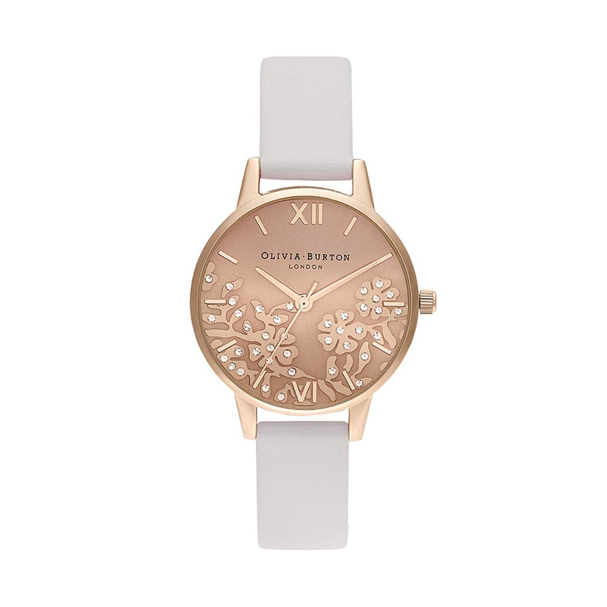 Olivia Burton Analogue Quartz Watch for Women with Blush Leather Strap - OB16MV102