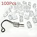 100-PieceEarringSafetyBacksforFishHookEarrings,Clear