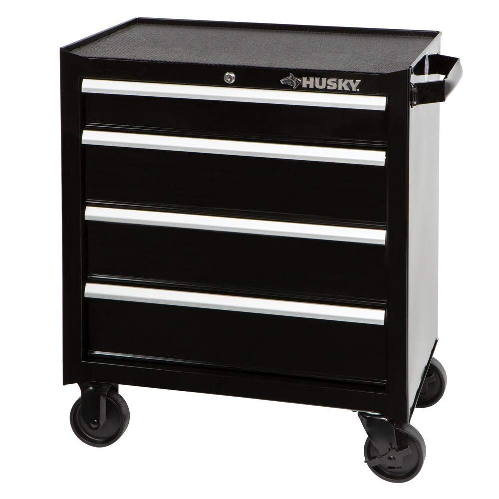 Husky 26 W 4-Drawer Rolling Cabinet Tool Box Chest in Gloss