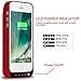 iPhone 5 5S 5C SE Battery Case,VinPone 4800mAh Rechargeable Backup Battery Charger Case for iPhone 5 5S 5C SE (Built in Extra USB Power Bank) Power Battery Pack Backup Juice Bank (Red-4800mAh)