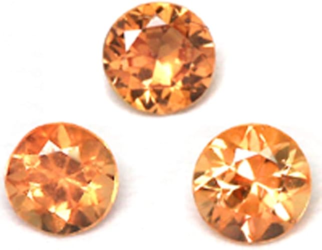 Amazon ２mm前後 ５石 Br オレンジサファイアのリーズナブル ルースストーン ルースストーン 通販