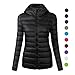 CIOR Women's Ultra-Lightweight Hooded Collar Packable Down Jacket Coat with Travel Bag