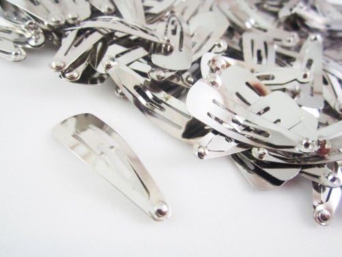 (400) Snap Hair Clip for Girls Wedding and Bridal Hair Accessories Toddler Bows Flower Heads - Head Hair Clips Wholesale lot 1 1/4 Inches 30 mm.