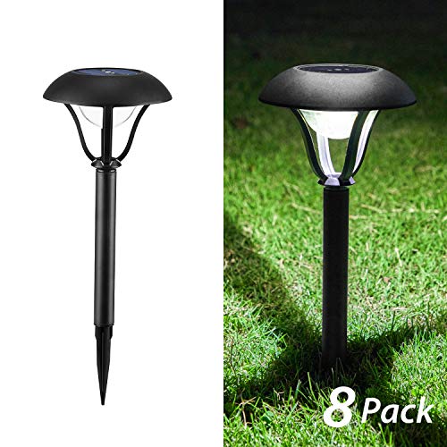 OxyLED Solar Path Lights, 8 Pack Outdoor Garden Stake Pathway Light Solar Powered Waterproof, Outside Landscape Lighting with Auto On/Off Dusk to Dawn for Lawn, Patio, Yard, Walkway Decorations - Thumbnail 6