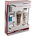 Sminiker Professional 3 in 1 Rechargeable Waterproof Lady Hair Removal Kit ( Bikini Trimmer,Hair Epilator,Callus Remover ) 2 Mode Power Switch Hair Shaver for Arm Underarm Bikini Line & Legs (Gold)