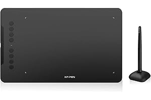 XP-PEN XPPen Deco 01 V2 Drawing Tablet 10x6.25 Inch Graphics Tablet Digital Drawing Tablet for Chromebook with Battery-Free Stylus and 8 Shortcut Keys (8192 Levels Pressure)