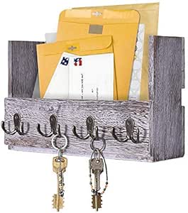 Comfify Organizador de madera para correo de montaje en pared