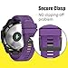 ANCOOL Compatible with Fenix 6X Band Easy Fit 26mm Width Soft Silicone Watch Strap Replacement for Fenix 5X/Fenix 3/Fenix 3 HR/Fenix 5X Plus Smartwatches - Purple