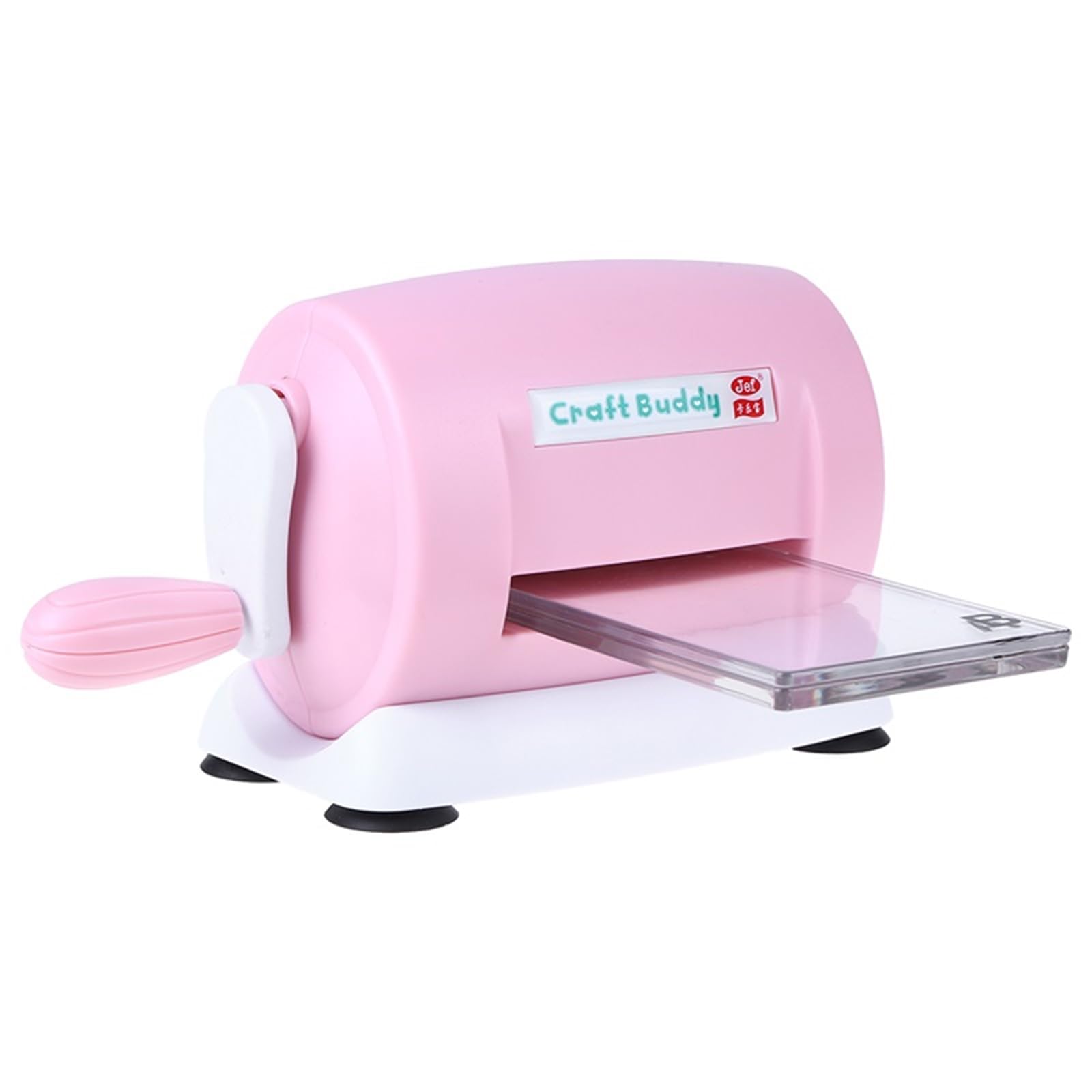 Briartw Die Cut Machine for Crafts,Mini Die Cutting Machine and 1 Pair Small Cutting Pads,Pink Die Cutter,Manual Embossing Machine for Children,Embossing Machine