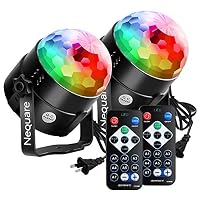 [Latest 6 Light Bulbs] Party Lights Disco Ball Strobe Light Disco Lights 20 Colors Sound Activated Stage Light with Remote Control for Kids, Festival Celebration Birthday Xmas Wedding Bar Club Party