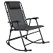 Best Choice Products Foldable Zero Gravity Rocking Patio Recliner Lounge Chair w/ Headrest Pillow - Black