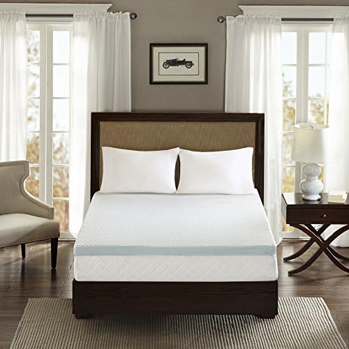 Sleep Philosophy Gel Infused Memory Foam Mattress Topper Luxurious Hypoallergenic All Season Enhanced Bed Support, Twin(2" Thick), Removable Cooling Cover