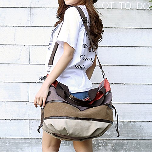 image for Clearance Sale! ZOMUSA Women's Casual Multi-Pocket Canvas Handbags Mes