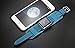 Valkit Bands Compatible with Apple Watch Band 38mm 40mm 42mm 44mm, Genuine Leather Strap Replacement Wristband with Metal Adapter Clasp for Men Women iWatch Series SE 6 5 4 3 2 1, Cuff - Blue