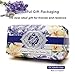 Soap, Lavender Vanilla Flowers Bar Soap, Luxury Large Natural Skin Care Soap, Beautifully Scented Shea Butter, Soap Bar, Made in England, Triple Milled. Environmentally Friendly (Green). 8 Ounce