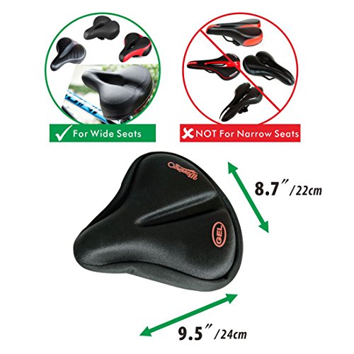WINNINGO Bike Seat Cushion, Exercise Gel Bike Seat Cover, Comfortable