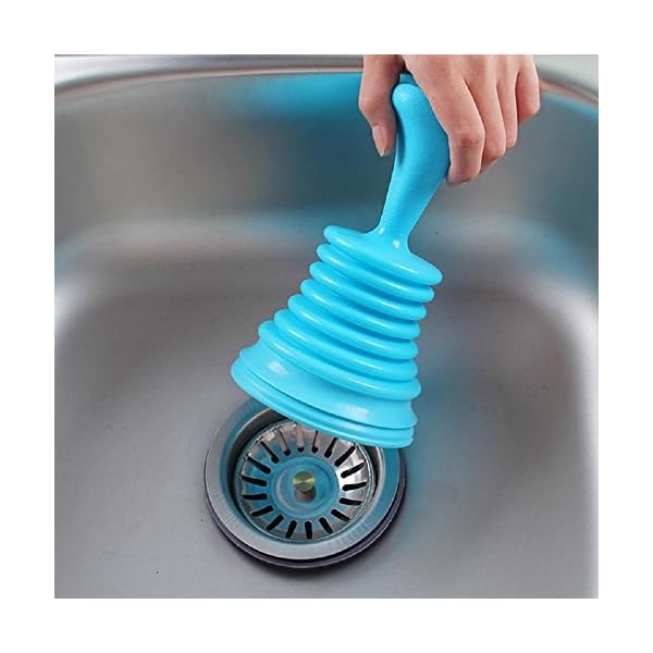 Plumbers Snake Drain Auger with Bellows Plumbing Plunger Mini Drain Cleaning for Small Sink Tub - Image 5