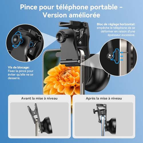 APEXEL HB100Ultra Objectif Macro HD pour Téléphone avec Filtre CPL et Lumière des étoiles 52 mm, Ouverture F1.05 et Revêtement AF, Objectif Telephone Portable Adapté à iPhone, Samsung, Pixel, etc.