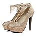 Womens Fashion Platform Pumps Strappy Stiletto High Heels Shoes
