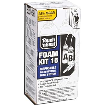 Touch N Seal 4004520015 U2-15 Spray Closed Cell DIY Foam Insulation Kit 15 BF