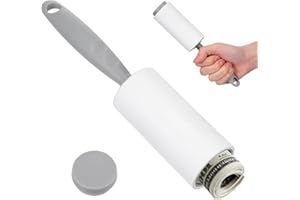 PACKOVE Portable White Secret Lint Roller with Hidden Compartment for Valuables Cash Jewelry Storage