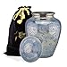 Star Legacy's Wings of Freedom - Brass Metal Cremation Adult Urn for Human Ashes w Velvet Bag