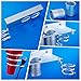 Mefeir 3-in-1 Wall Mount Bathroom Organizer with 2 Cups, Hair Blow Dryer Holder Washroom Shelf Hanging Rack Stand Toothbrush Storage