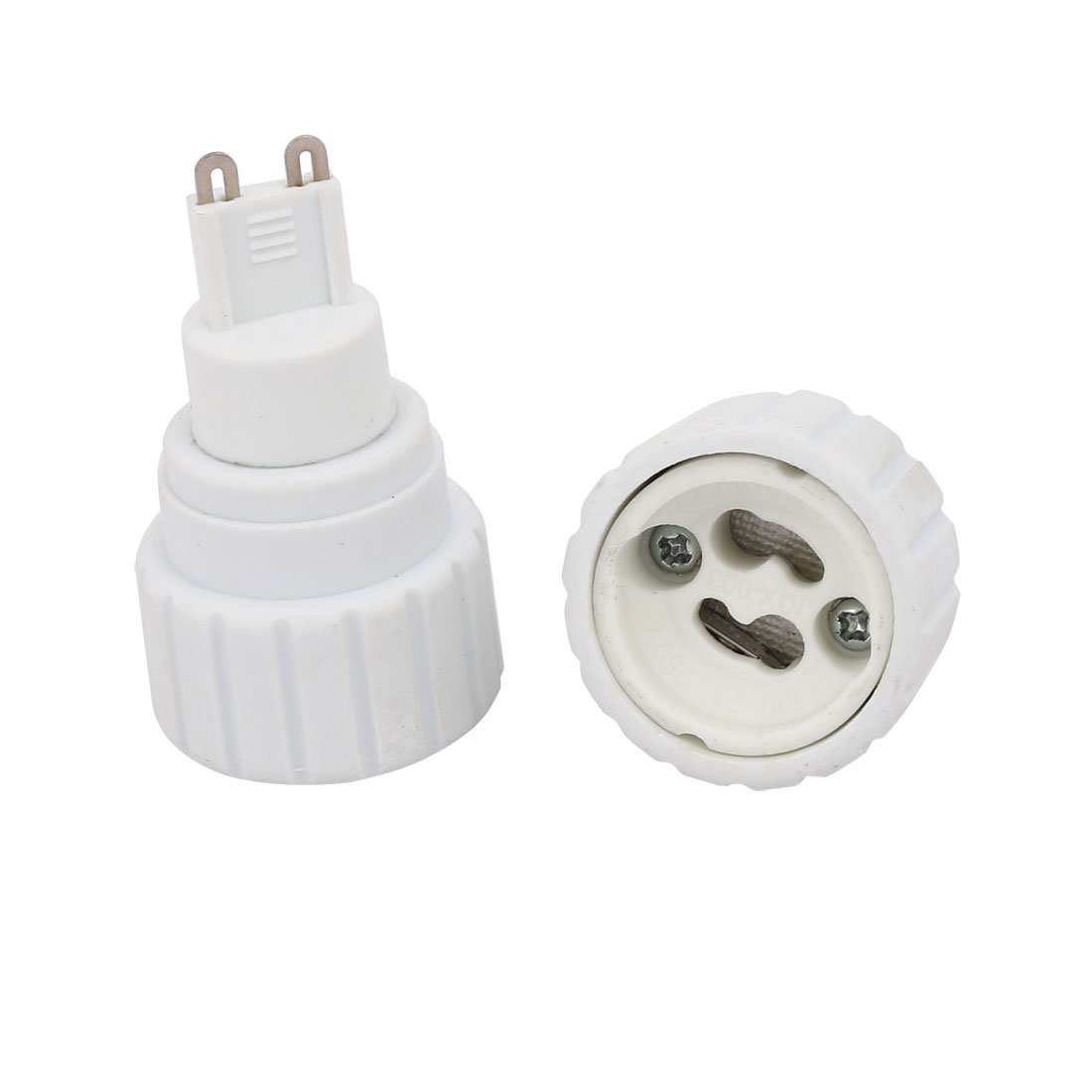 Sourcingmap 2pcs G9 to GU10 Extender Adapter Converter Lamp Bulb Socket Holder White