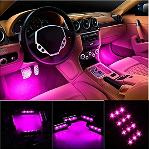 MAGICLULU 4pcs USB LED Car Interior Lights Touch Control