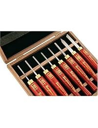 PSI lcan8md de la carpintería HSS Micro Detailing Aniversario cinceles para torno, 8 Piece