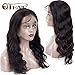 QTHAIR 10A 13x4 Lace Front Human Hair Wigs 22inch Brazilian Body Wave Pre Plucked With Baby Hair Body Wave Brazilian Virgin Hair Lace Frontal Wigs for Black Women(150% density,Natural Black)