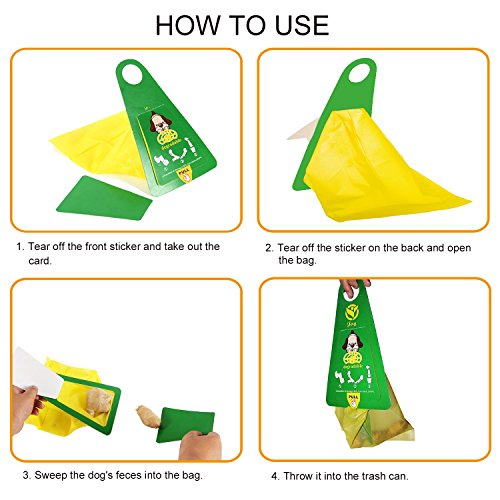 Perzcare Dog Waste Bags Heavy Duty Pet Pooper Scooper Disposable Poop Bags Pickup Remover for Outdoor Pet Puppy Cat Kitten 12Pcs/Pack