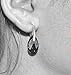ROYAL CRYSTALS Sterling Silver 925 Black Teardrop Earrings For Women Made with Crystals Imitation Glass
