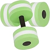 TOYANDONA Aquatic Dumbbells Set of 2 Foam Water Barbells for Pool Exercise Lightweight Resistance Training Water Aerobics Fitness Workouts 10.78X5.82X5.82In