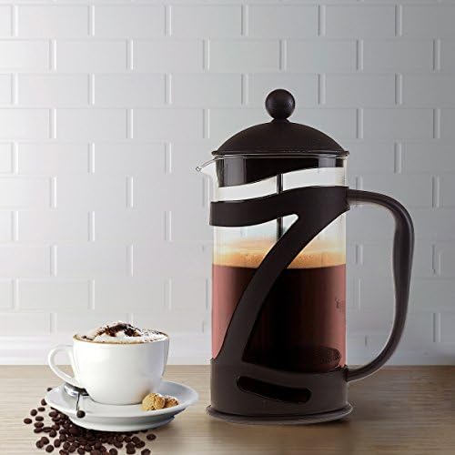 Durable 35-Ounce Coffee French Press Coffee Tea Brewer Maker with Fully Stainless Steel Plunger, Black