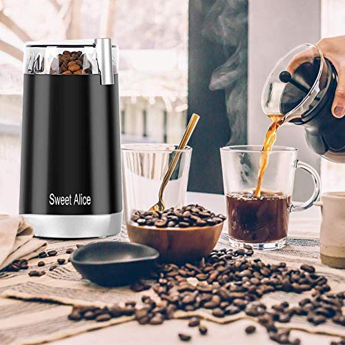 Kaffeemühle für Spice Elektrische Kaffeemühle Klein Gewürzmühle Pfeffermühle Kaffeebohnen Nüsse Gewürze Getreide Mühle… – Bild 3