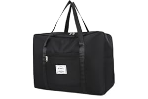 IMCUZUR Travel Duffel Bag, for Spirit Airlines Personal Item Bag 18x14x8 Frontier Airlines Carry on Luggage Bag, Weekender Bag for Women and Men (A-Black)