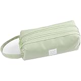 Big Capacity Pencil Case Canvas Large Storage Pouch Marker Pen Case Simple Stationery Bag School for Teens Girls Adults Stude