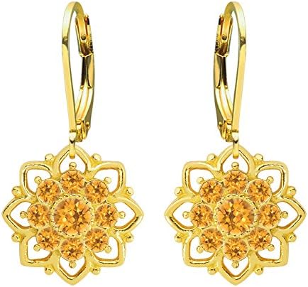 Lucia Costin .925 Sterling Silver, Yellow Swarovski Crystal Earrings, Irresistible